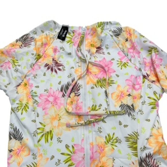 NEW Hurley White Floral Long Sleeve Back Zip Surf Suit Women’s Size XL NWT - Picture 4 of 14